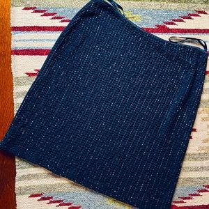 Vintage Navy Beaded Skirt Size M